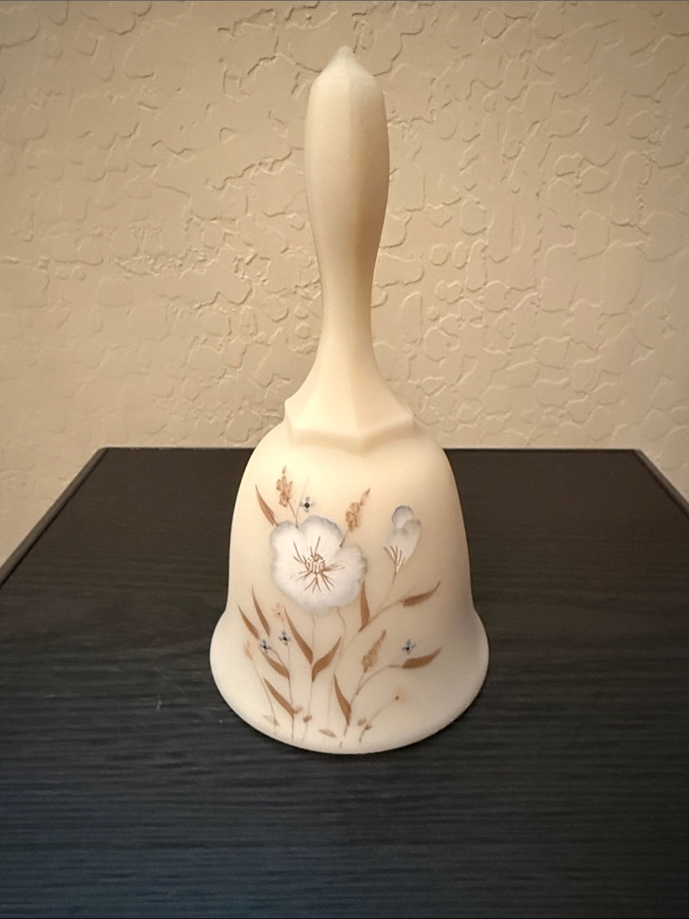 Fenton Cream Hand Bell with Hand painted Floral design